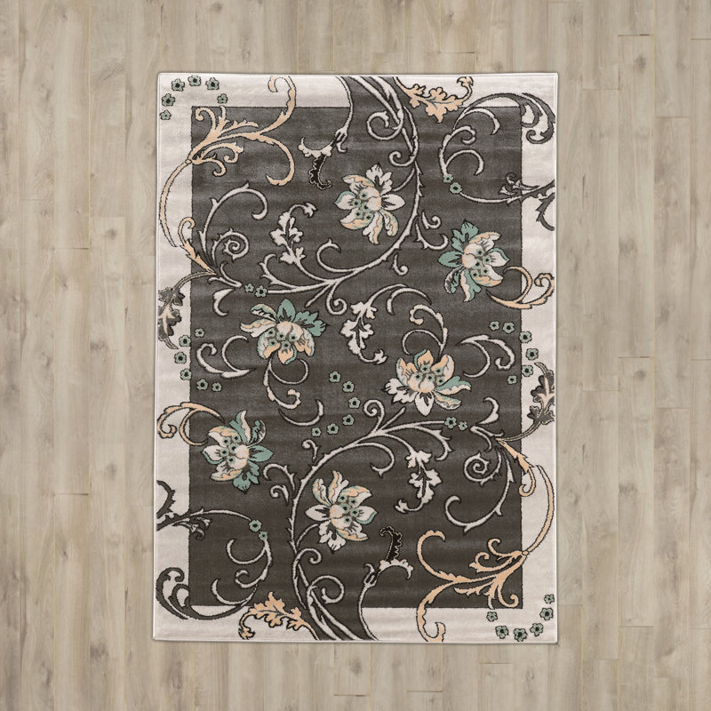 Charlton Home Sioux Falls Light Gray Area Rug & Reviews Wayfair